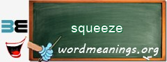 WordMeaning blackboard for squeeze